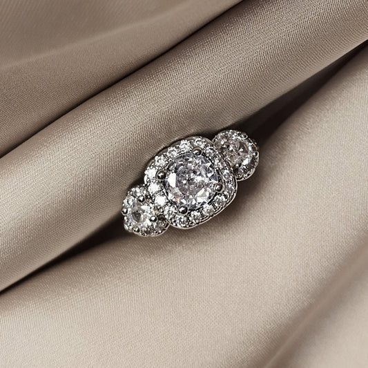 Round Cut Lab - Created Diamond Halo Ring - FAH Jewelry