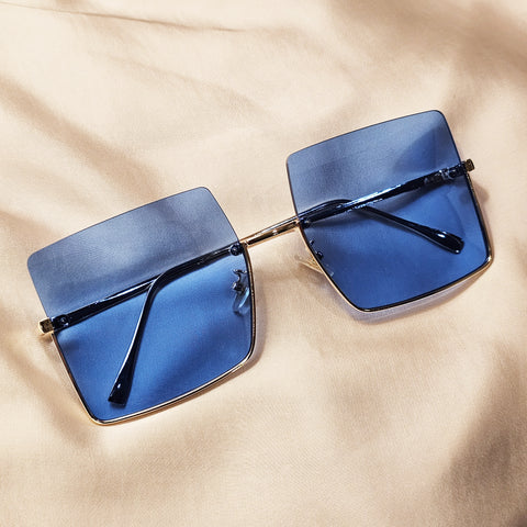 Metal Semi-rimless Sunglasses