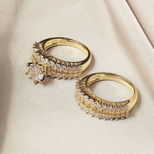 Sapphire Silver Ring Set - FAH Jewelry