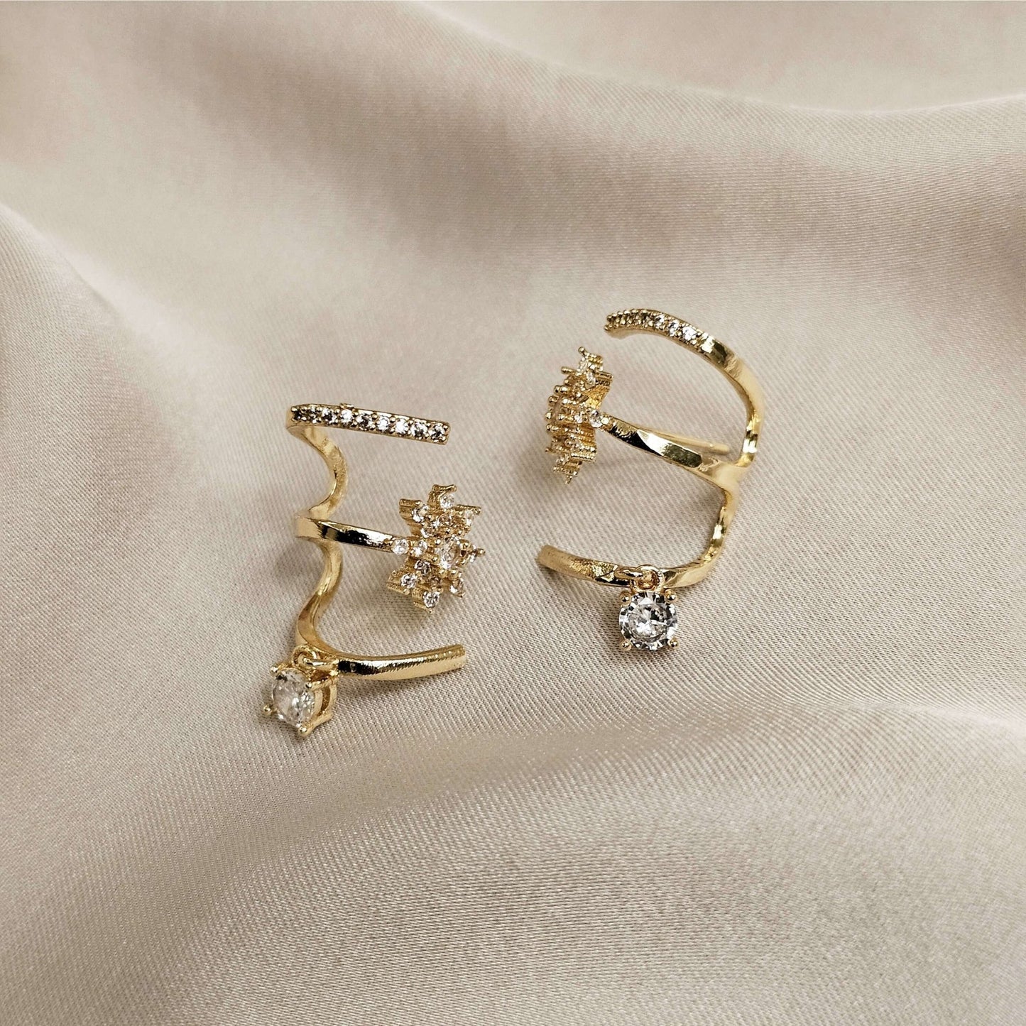 Shining Crystal Zircon Retro Star Earrings - FAH Jewelry