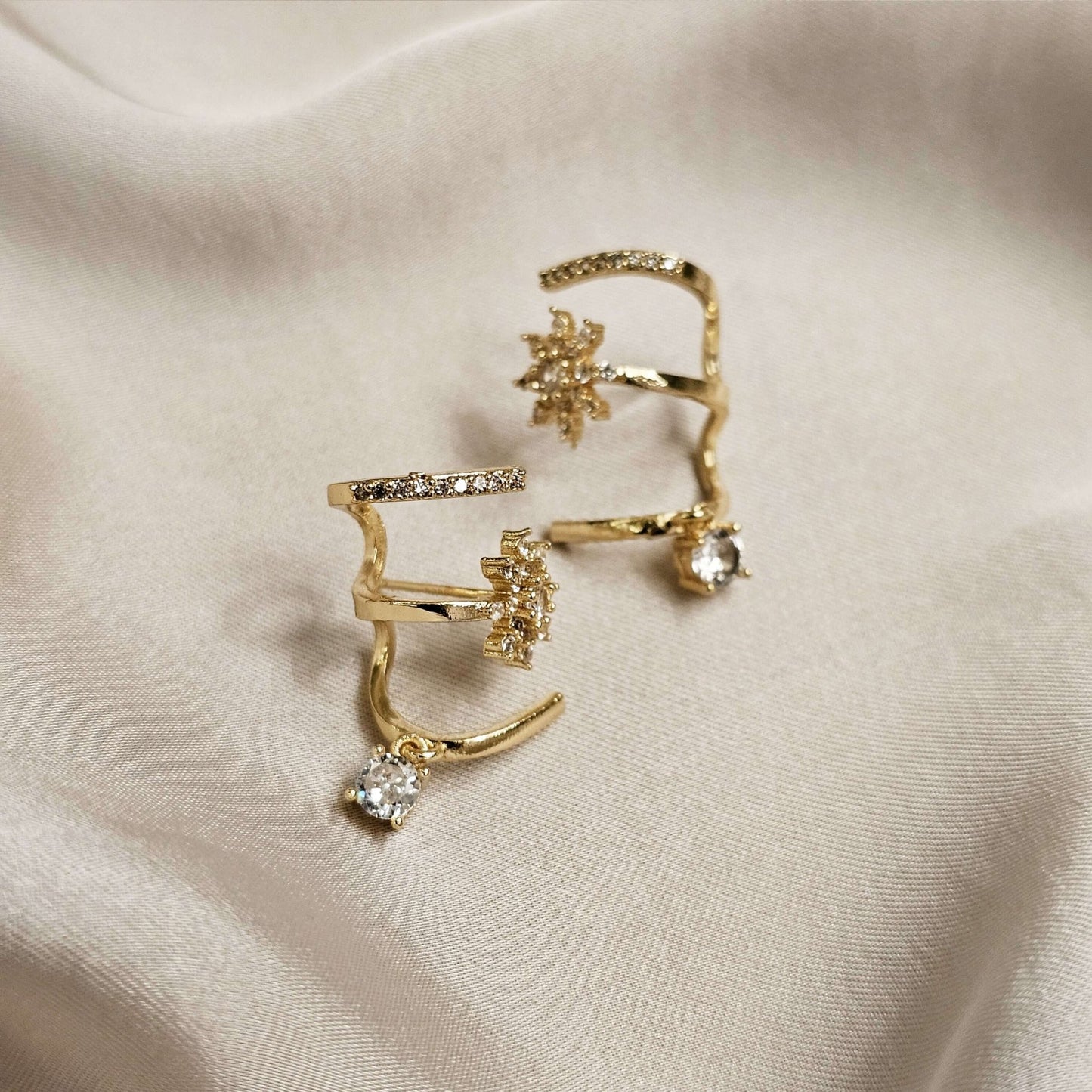 Shining Crystal Zircon Retro Star Earrings - FAH Jewelry