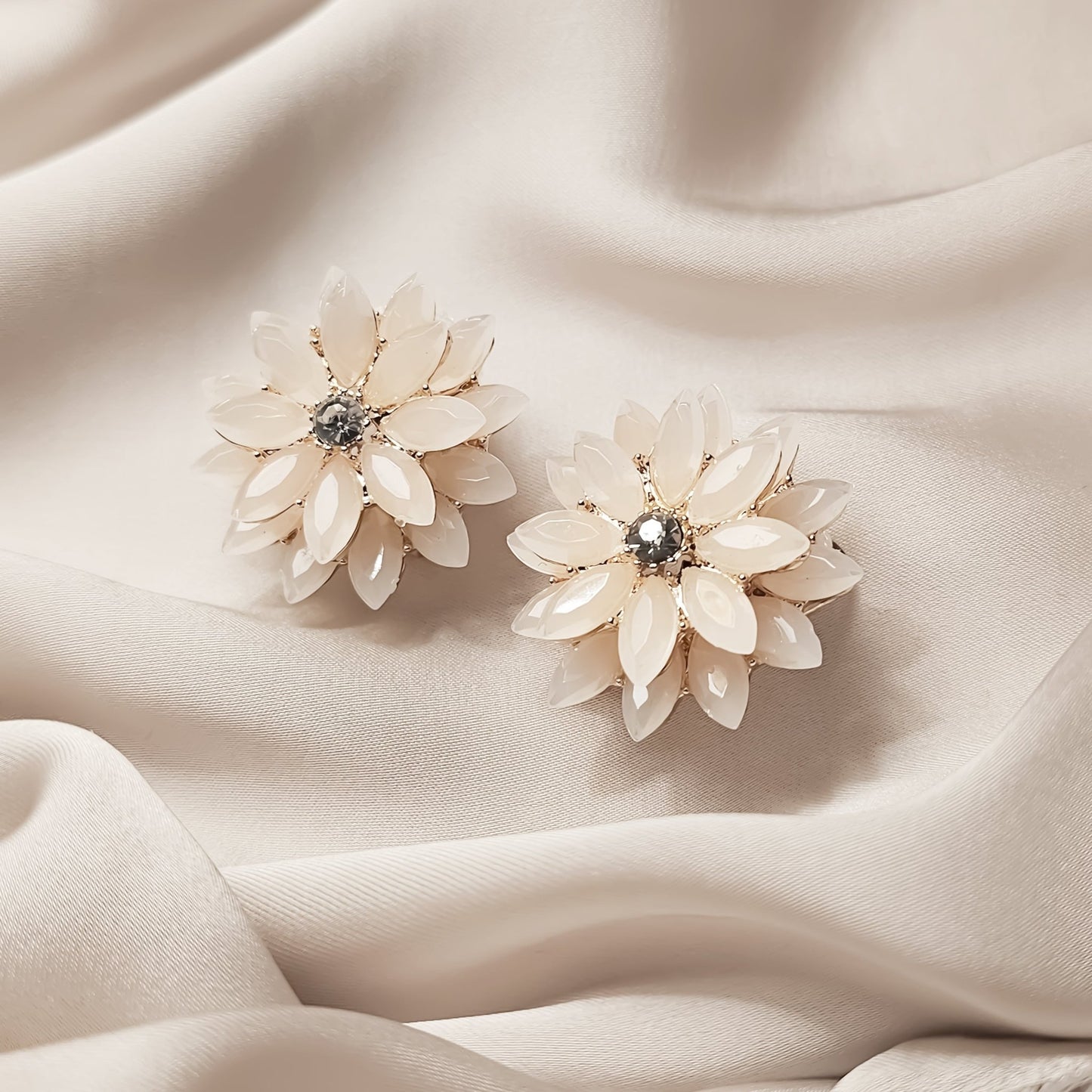 Sophin Multi Layer Flower Stud Earrings - FAH Jewelry