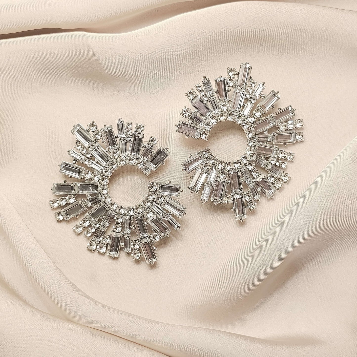 Star Burst RhineStone Earrings - FAH Jewelry