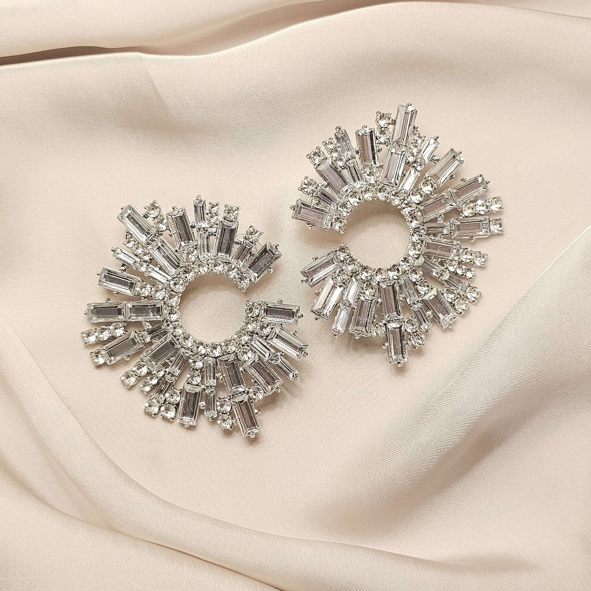 Star Burst RhineStone Earrings - FAH Jewelry