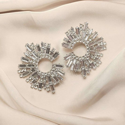 Star Burst RhineStone Earrings - FAH Jewelry