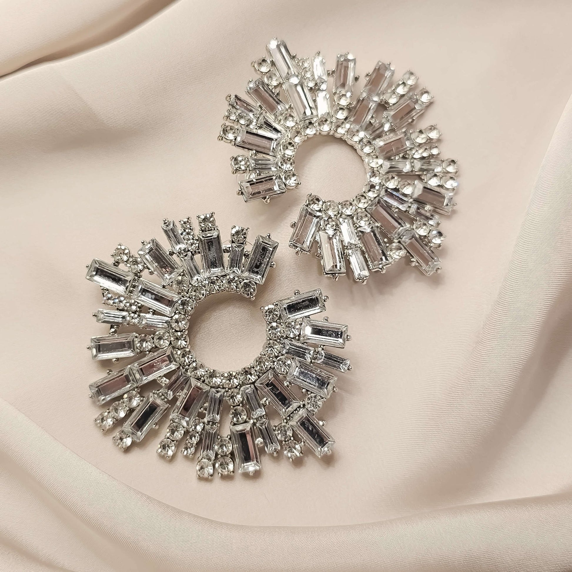 Star Burst RhineStone Earrings - FAH Jewelry