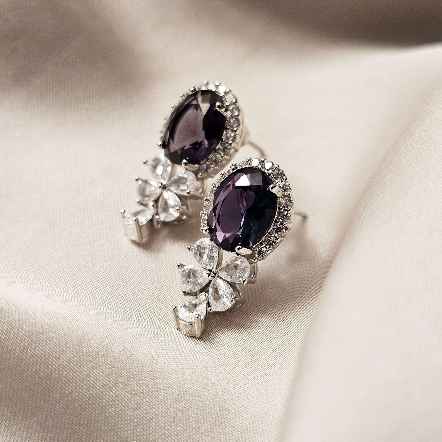 Teardrop Shape zirconia Drop Dangle Earrings - FAH Jewelry