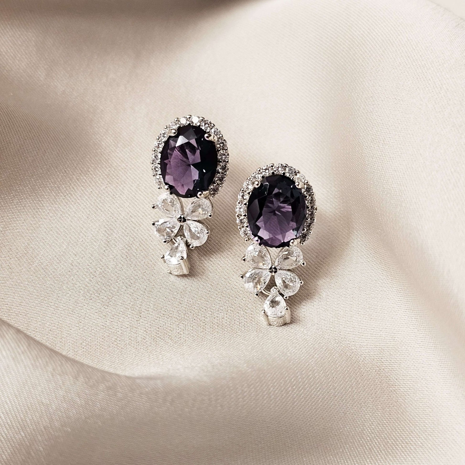 Teardrop Shape zirconia Drop Dangle Earrings - FAH Jewelry