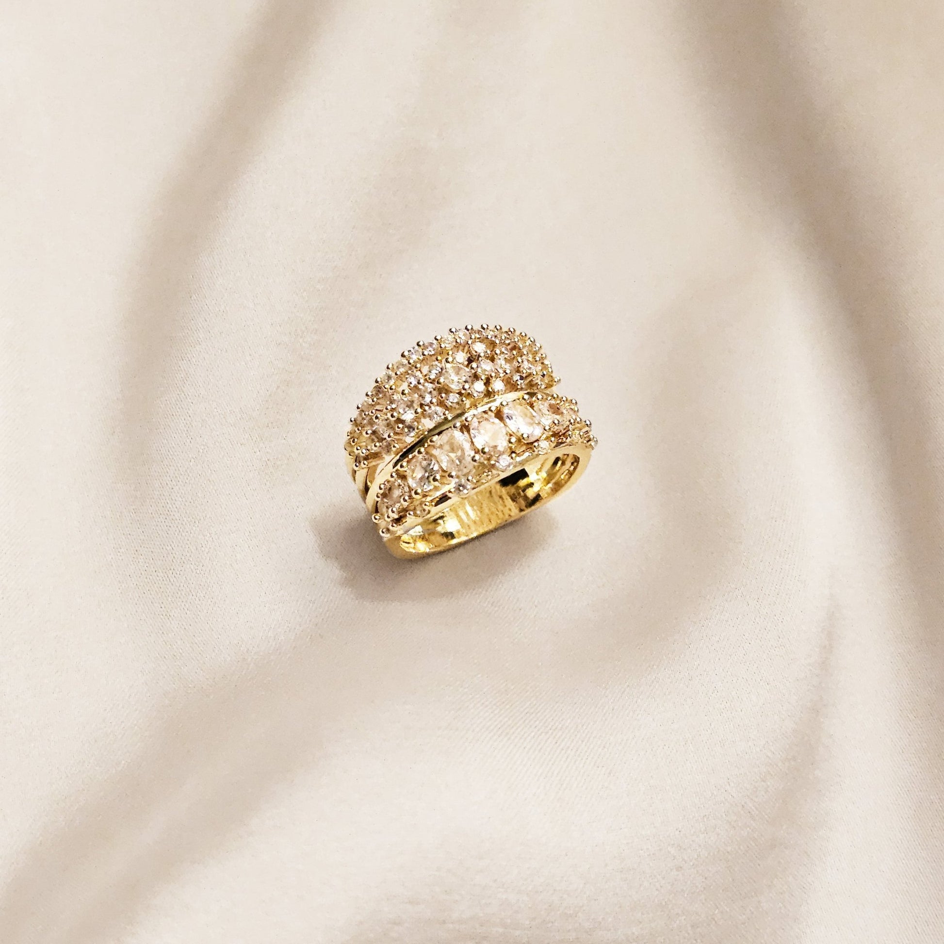 The Halo Band Gold Plated Ring - FAH Jewelry