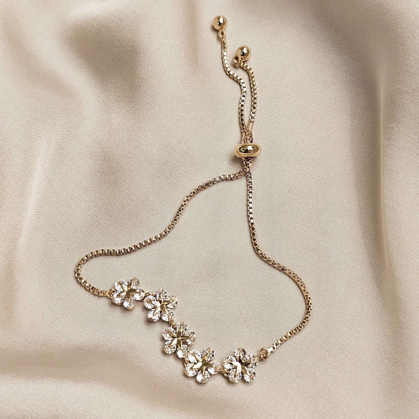 Turkish Flower Charm Elegant Inlaid Rhinestone Bracelets - FAH Jewelry