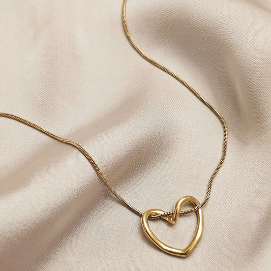 Twisted Love Heart Pendant Stainless Steel - FAH Jewelry