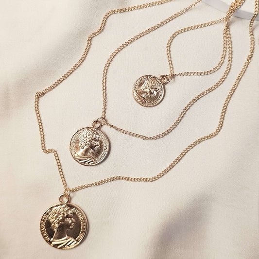 Vintage Coin Multilayered Pendants - FAH Jewelry