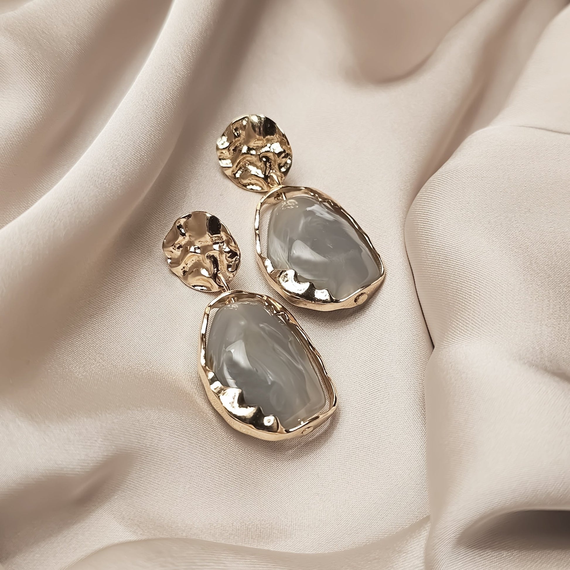 Vintage Inspired statement amazonite earrings - FAH Jewelry