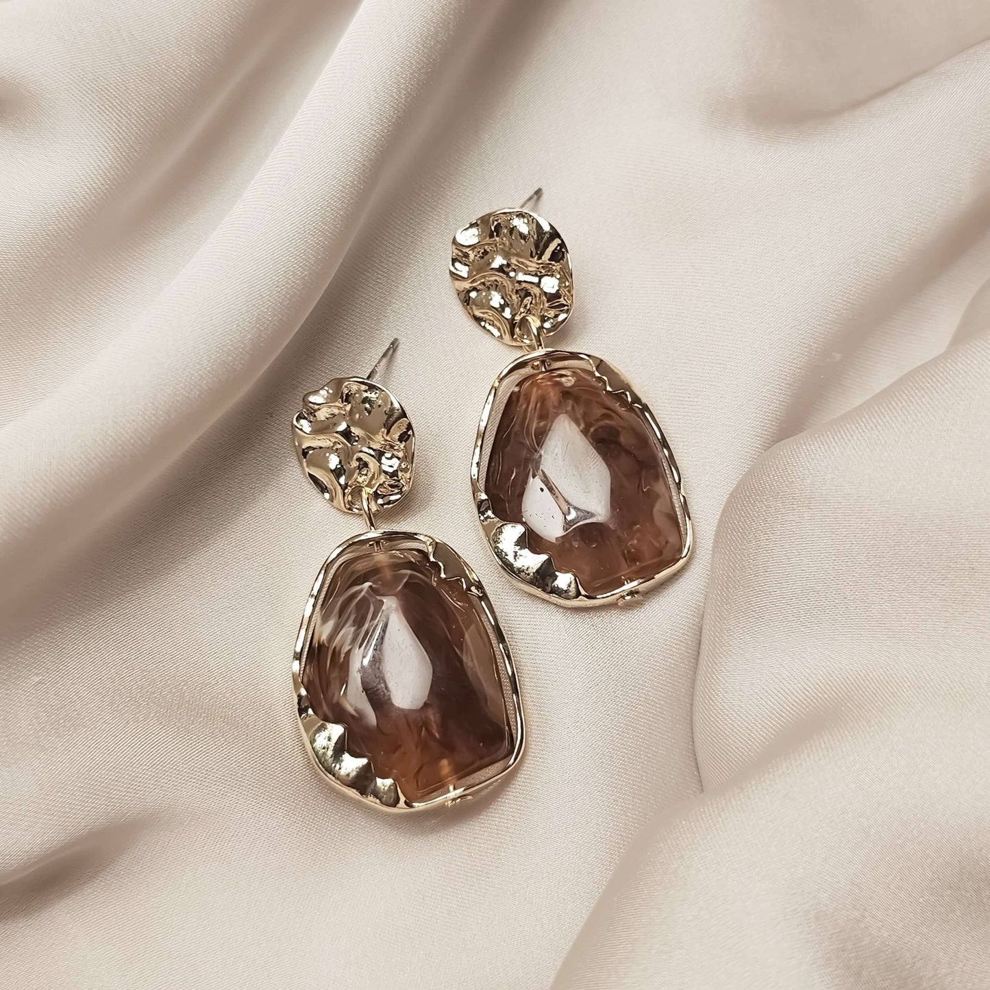 Vintage Inspired statement amazonite earrings - FAH Jewelry