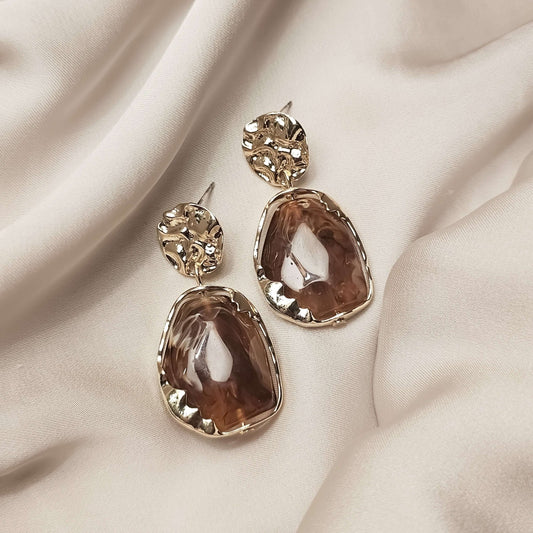 Vintage Inspired statement amazonite earrings - FAH Jewelry