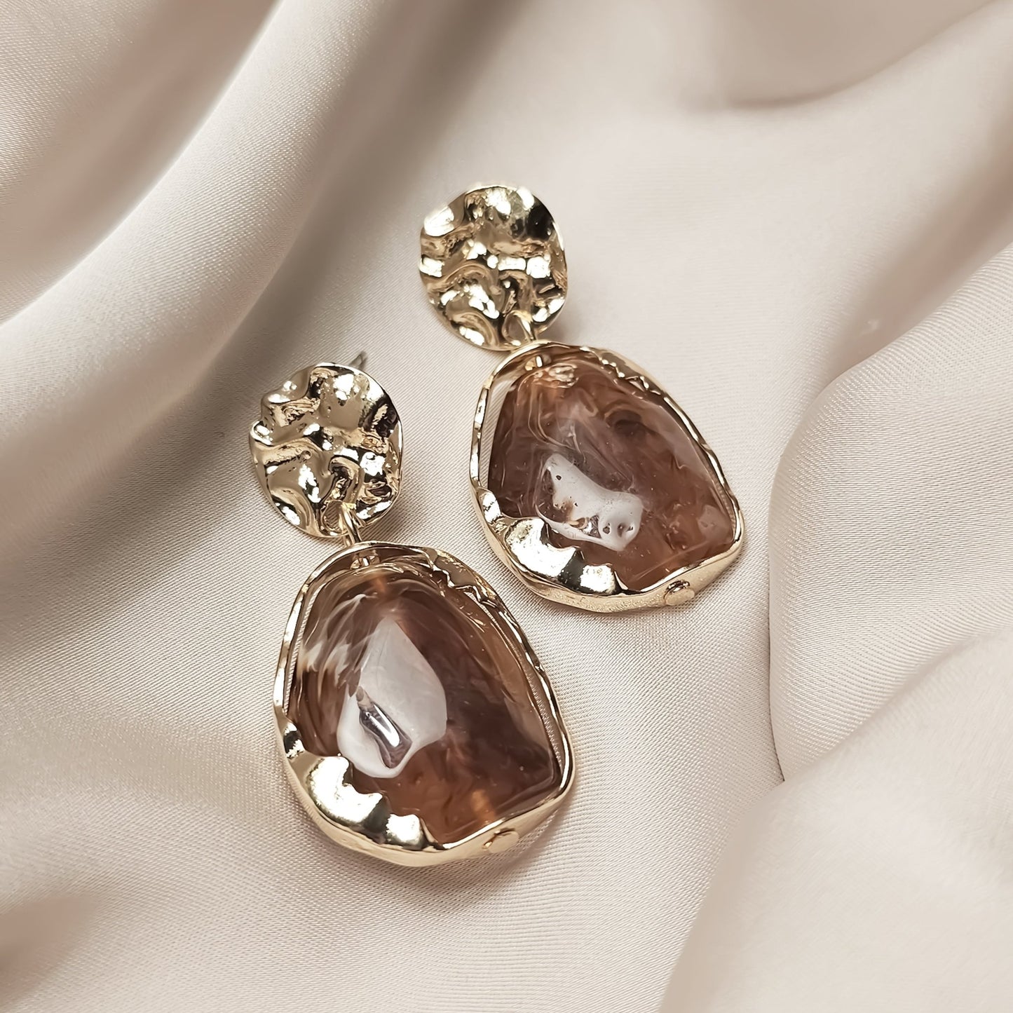 Vintage Inspired statement amazonite earrings - FAH Jewelry