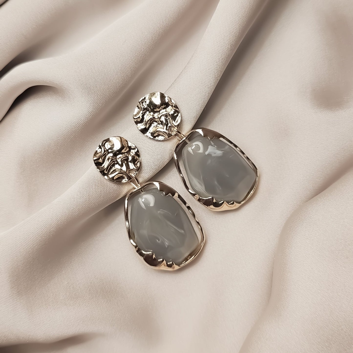 Vintage Inspired statement amazonite earrings - FAH Jewelry