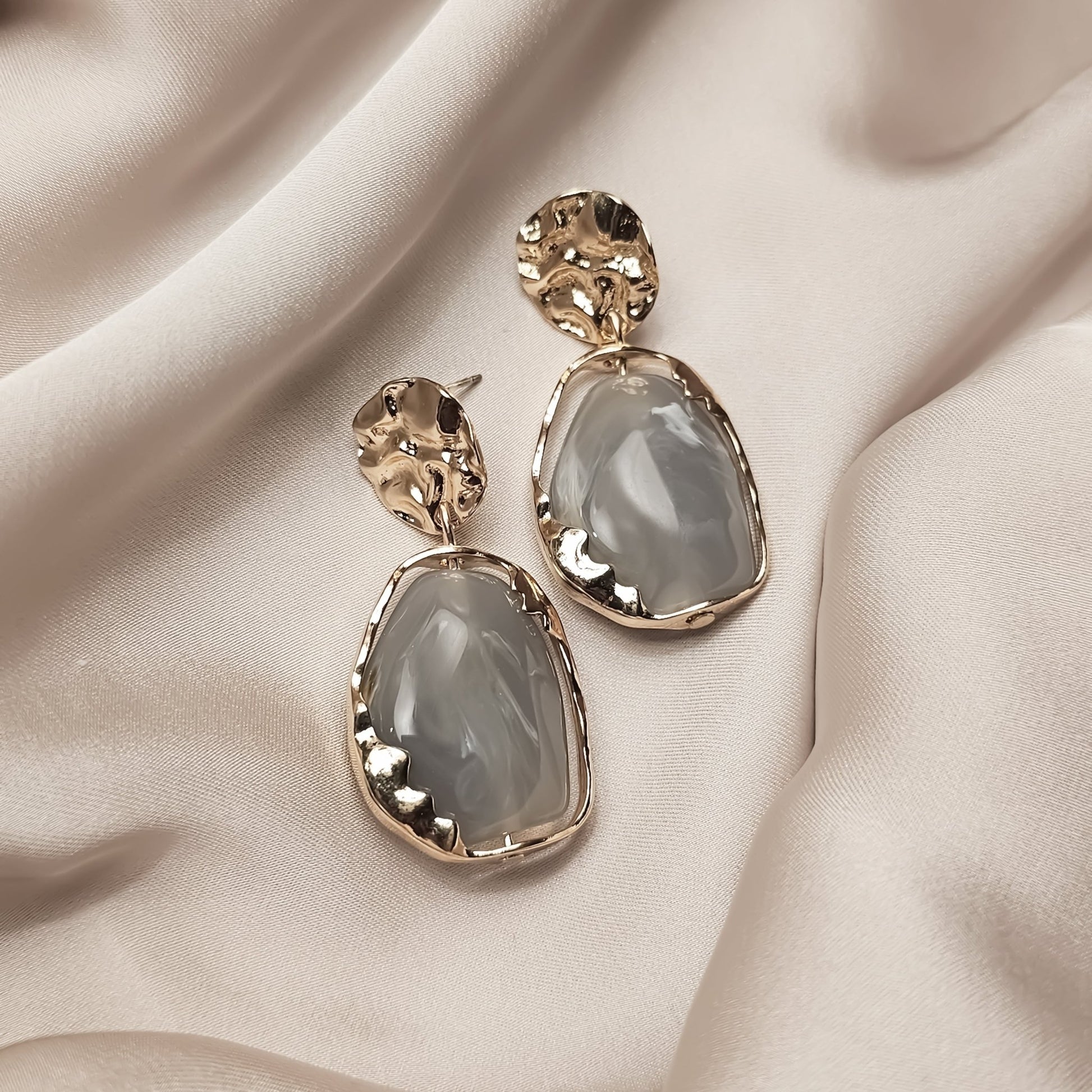 Vintage Inspired statement amazonite earrings - FAH Jewelry