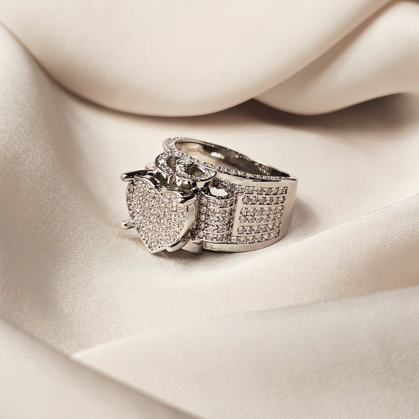 Zircon Heart Singapore Ring - FAH Jewelry