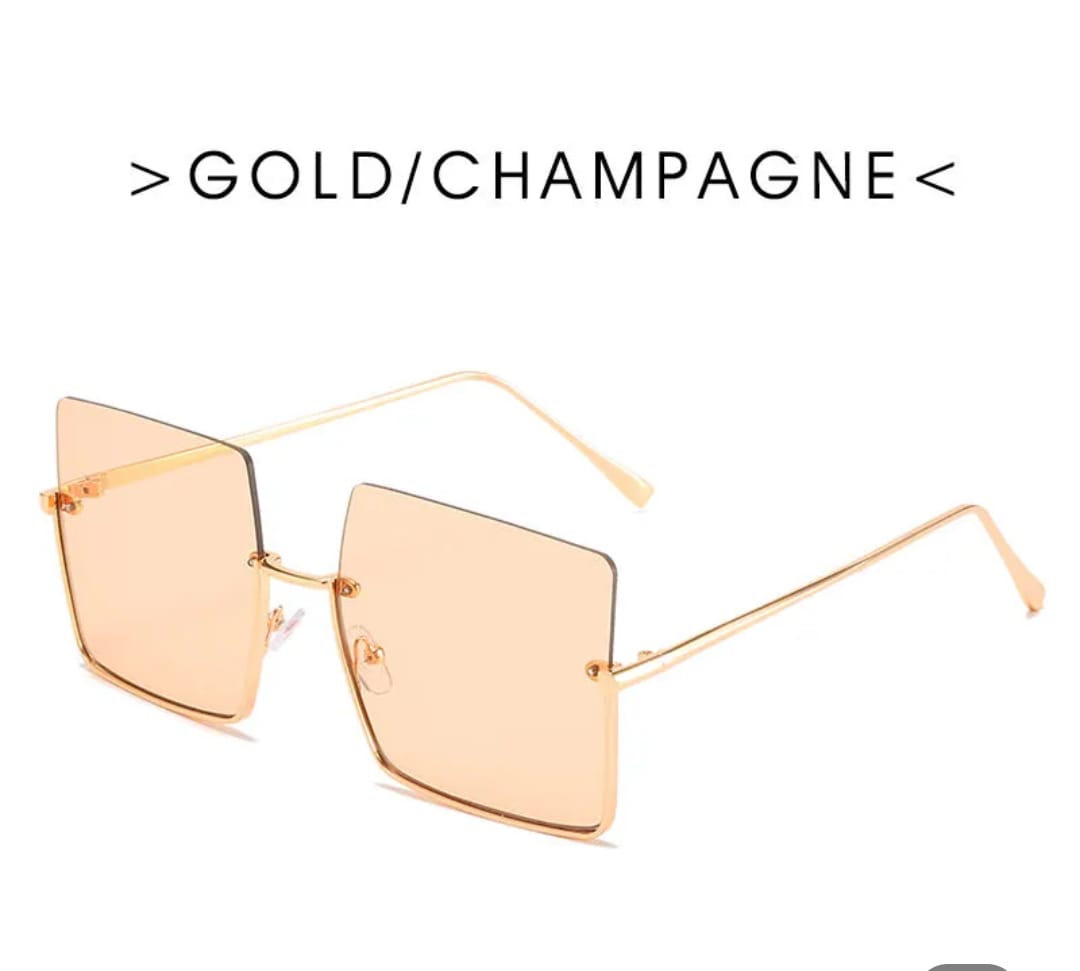 Metal Semi - rimless Sunglasses - FAH Jewelry