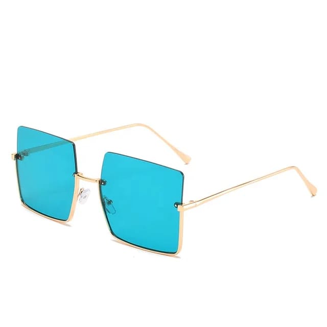 Metal Semi - rimless Sunglasses - FAH Jewelry