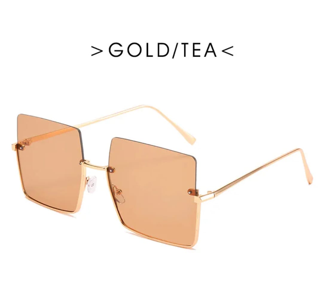 Metal Semi - rimless Sunglasses - FAH Jewelry